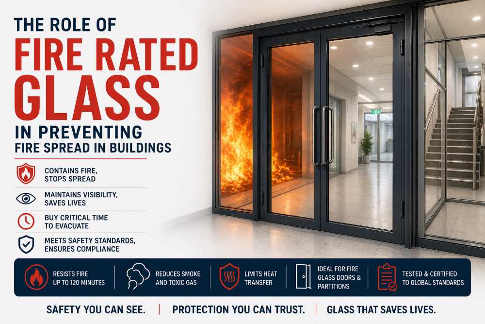 fire glass door