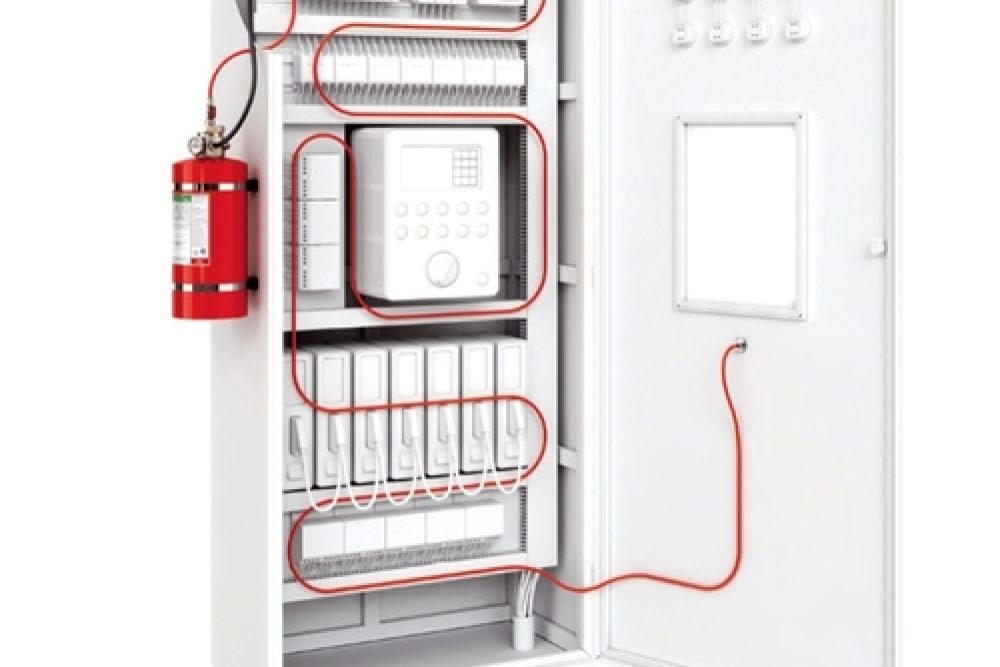 gas based fire suppression and detection system